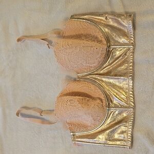 Victoria secret rose gold corset